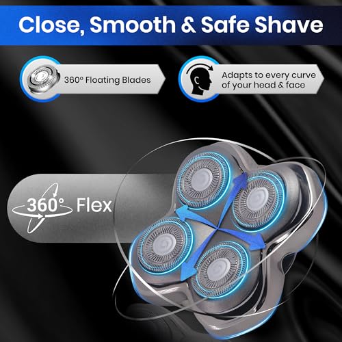 2 Pack Pro 4 Shaver Replacement Heads for Pitbull Shaver Gold PRO, Silver PRO, Platinum PRO, Floating 4 Heads for a Fast, Close and Smooth Shave