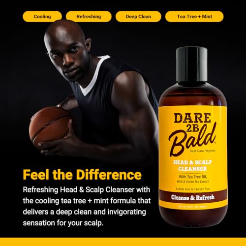 Bald Head Cleanser & Exfoliator | Tea Tree Oil & Mint