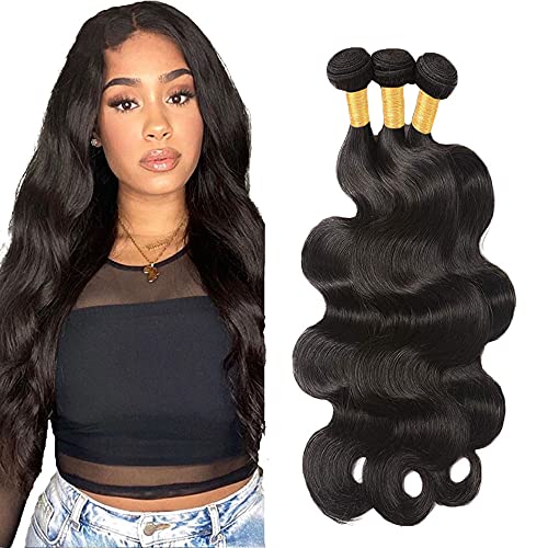 22" Body Wave Human Hair Bundles - Unprocessed Brazilian Hair