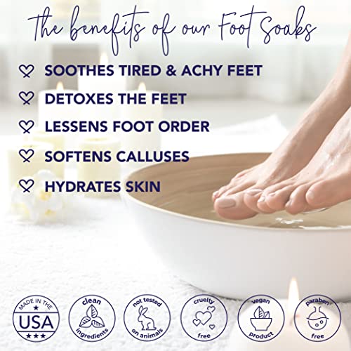 Laki Naturals Apple Cider Vinegar Foot Soak, Foot Detox Soak, Pedicure Soak, Foot Soak Callus Remover, Foot Treatment, Epsom Salt Foot Soak with Hawaiian Sea Salts (10 oz) (Mint & Eucalyptus)