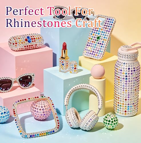87000 Pcs 3mm Resin Jelly Rhinestones Kit with Glue - 40 Colors