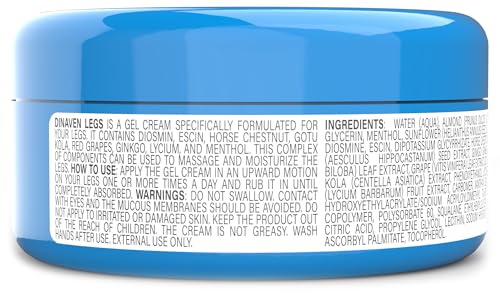 Dulac Dinaven Cooling Gel Cream for Daily Leg Care, 3.38 Fl Oz