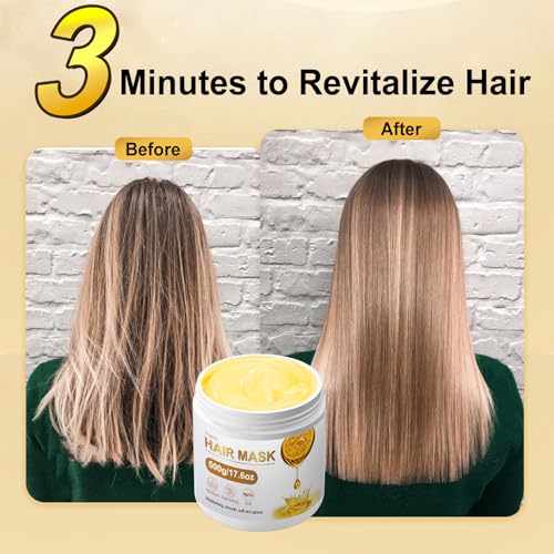 TUXIYA Deep Conditioning Hair Mask with Collagen & Keratin - 17.6oz Nourishing Treatment for Damaged Hair