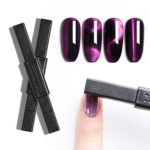 WOKOTO 6Pcs Dual-Ended Nail Magnet Pens for Cat Eye Gel Polish Art