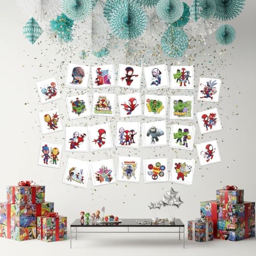 60 Spidey Temporary Tattoos - Party Favors Goody Bag