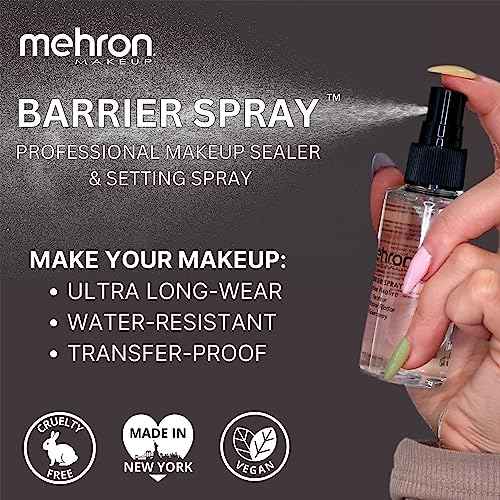 Mehron Makeup Barrier Spray | Makeup Setting Spray for Face 2 fl oz (60 ml)