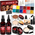 Halloween SFX Makeup Kit 24pcs - Fake Blood, Scar Wax, Face Paint