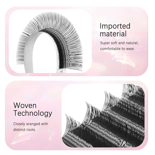 CoMango U Lash Extensions Premade Fans U Shape Eyelash Extension 2D UU Lash Fan Double Tips D Curly U Type Volume Lashes Fan 0.07mm Natural Eyelash Extensions Salon Supplies(black,UU-0.07-D-8-15mm)