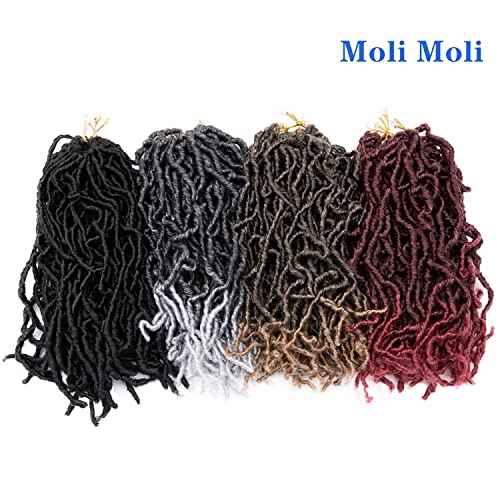 Moli Moli 10 Inch Nu Faux Locs Crochet Hair 6 Packs Short New Faux Locs For Women (T27)
