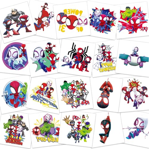 60 Piece Superhero Temporary Tattoos for Kids Party Favors