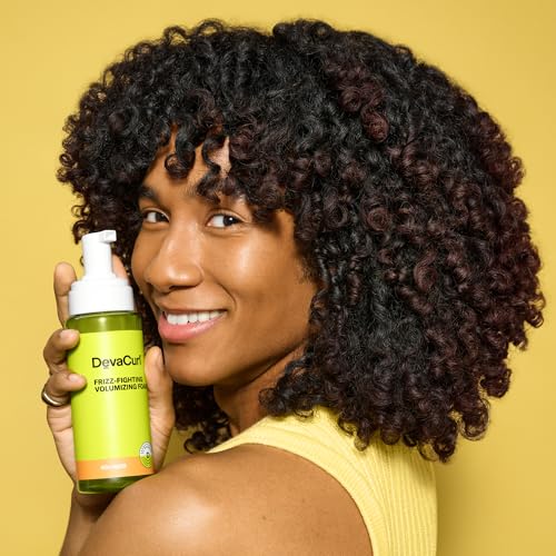 DevaCurl Frizz-Fighting Volumizing Foam - 8 fl oz, Lightweight Body & Curl Booster