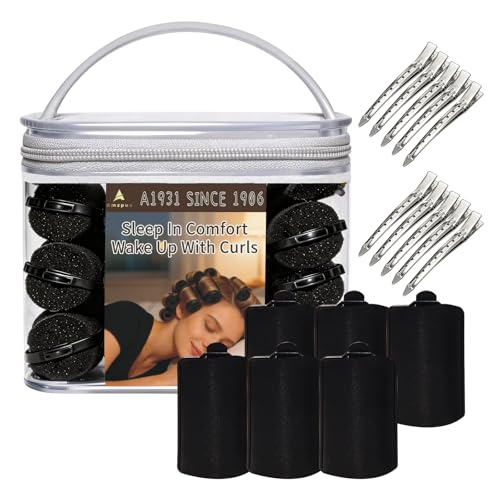 34-Piece Foam Hair Rollers Set with Satin & Duck Clips