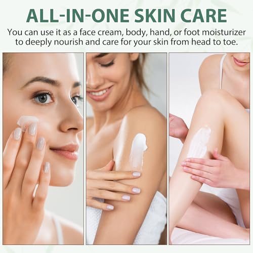 Beef Tallow Moisturizer for Face & Body - Deep Hydration, Organic Whipped Soothes Dry Skin, Promotes Natural Skin Barrier, Unscented Tallow Face Cream, 4.2 Oz