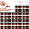1 oz Amber Glass Jars with Lids, 48-Pack – UV Protection