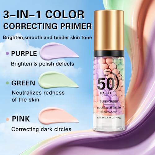 3-in-1 Color Correcting Primer SPF 50 with Oil Control