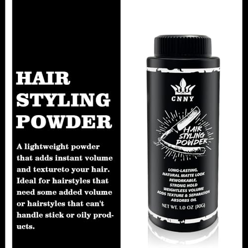 Crownnaturally Matte Hair Styling Powder for Men - Strong Hold & Volume