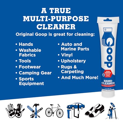 GOOP Natural Waterless Hand Cleaner & Stain Remover 5oz Tube Pack of 2