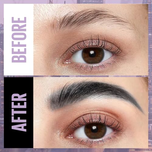 Gray Eyebrow Pencil with Brush - Waterproof Dual-Tip Brow Pen