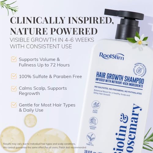 Biotin & Rosemary Hair Growth Shampoo - Sulfate Free for Thinning Hair
