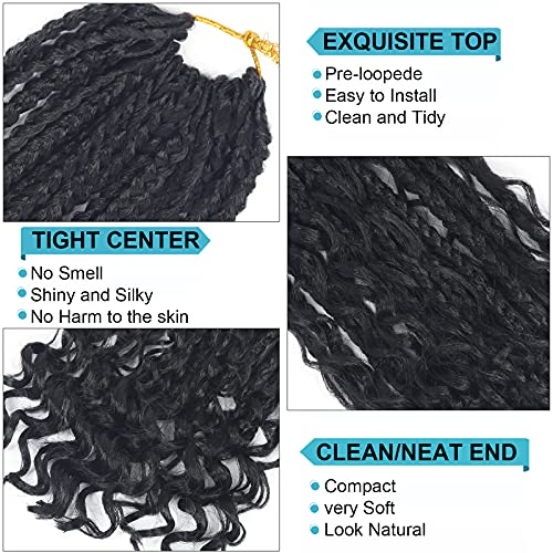 Diha Goddess Box Braids Crochet Hair 14" Curly Ends 8 Pack