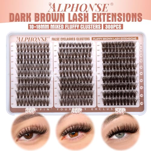 ALPHONSE Lash Clusters FLuffy Cluster Eyelash Extensions Volume Individual Lashes Clusters DIY Lash Extensions for Beginners Pestañas Pelo a Pelo