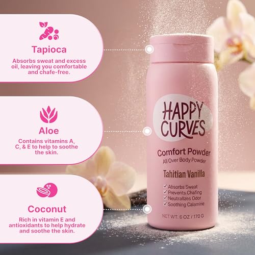 Happy Curves Talc-Free Anti-Chafe Body Powder 6oz
