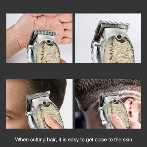 Hair Clippers for Men, Electric Hair Clipper for Men 3D Dragon Carving Barber Shop Hair Cutting Machine Professional Cordless Hair Trimmer Beard