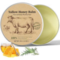 Beef Tallow for Skin (2.5oz), Tallow and Honey Balm, 100% Grass-Fed Tallow Moisturizer with Beeswax & Honey, Face & Body Cream for Dry Skin
