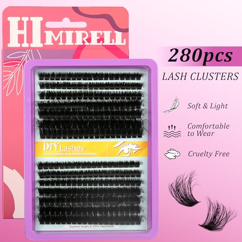 C Curl Lash Clusters 280 Pc Mixed 9-18MM DIY Extensions