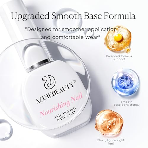 AZUREBEAUTY Clear Base Coat Nail Polish - Quick Dry & Smooth Finish
