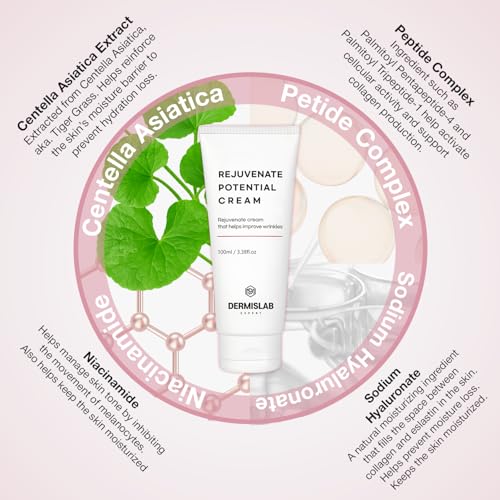Rejuvenate Potential Cream ? Korean Skincare Collagen & Hyaluronic Acid Firming Hydration Face Cream | 100 ml / 3.38 oz