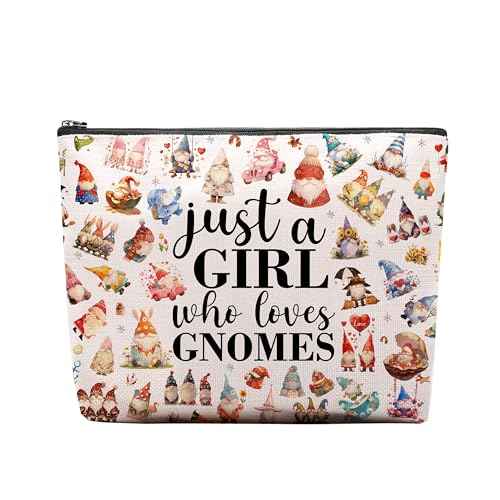 Gnomes Gifts for Women Makeup Bag, Magic Stars Gnome Birthday Gift for Women, Makeup Travel Gnomes Essentials Zipper Pouch for Friend Sister Bestie