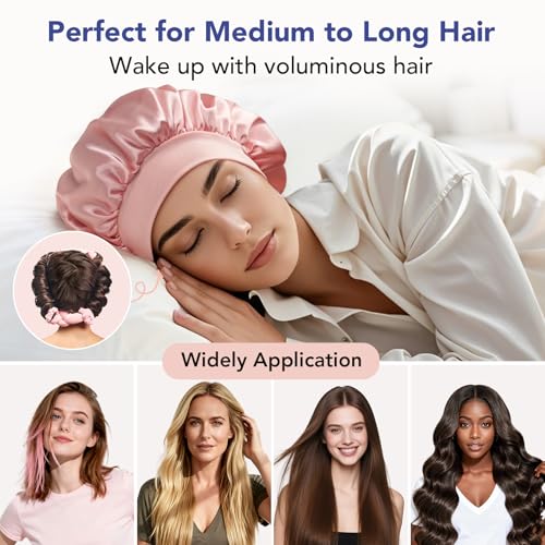 LitBear Heatless Hair Curlers Set - 2 Sizes Overnight Rollers & Bonnet