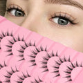 Losha Natural Manga Lashes - 7 Pairs Wispy Cat Eye Eyelashes
