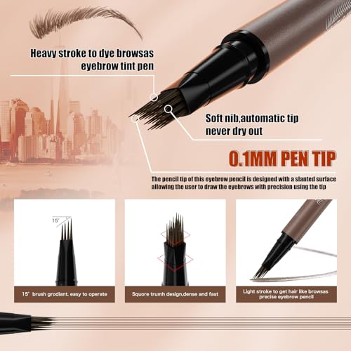 4D Microblading Dual-Ended Eyebrow Pen - Ultra-Fine & Angled Tips