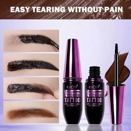 Peel Off Eyebrow Tint Gel - Waterproof 24Hr Brown (2pc)