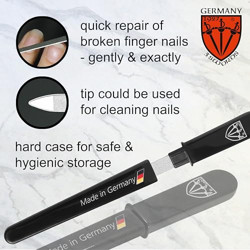 Sapphire Metal Pocket Nail File - Premium Travel Manicure Tool