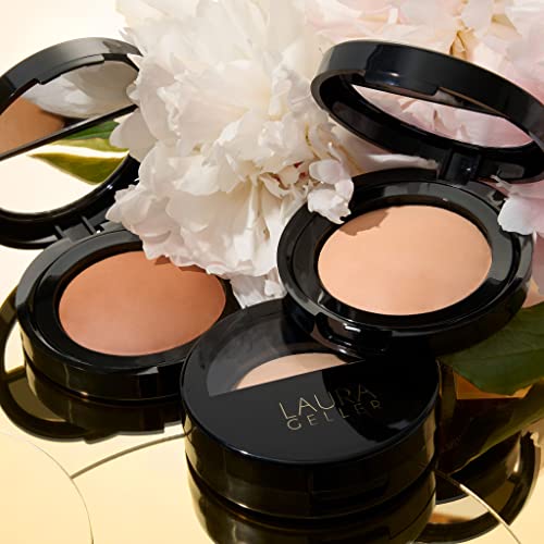 LAURA GELLER NEW YORK Baked Blurring + Setting Powder, Translucent Makeup Setting Powder For Soft-Focus Finish, Minimize Fine Lines and Pores, Light/Medium