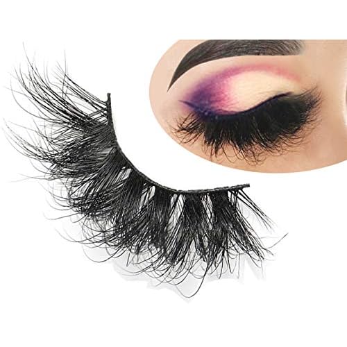 HICOCU 25mm Lashes Mink 3 Pairs False Eyelashes Dramatic Look lashes 25mm Set Pack 3D Lashes Long Volume Mink Eyelashes(WYS-SHD-3)