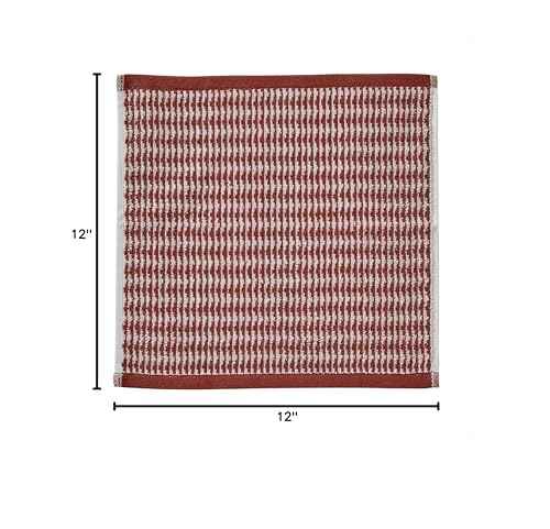 SKL Home Longborough 100% Turkish Cotton Premium 4-Piece Washcloth Set, 520 GSM, Soft & Absorbent Jacquard, Spice