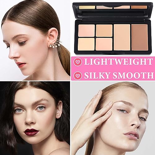 DuoZeng Color Correcting Concealer Palette - 6 Shade Makeup Kit