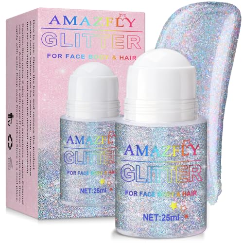 Holographic Roll-On Glitter Gel for Face & Body