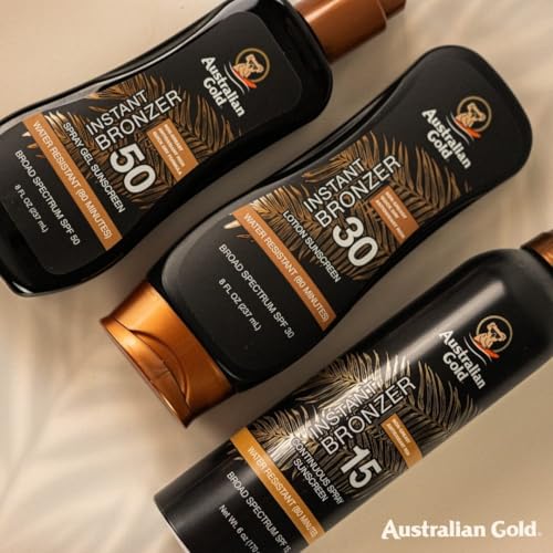 Australian Gold Spray Gel Sunscreen SPF 50 with Bronzer, 8 oz