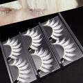 White False Eyelashes - Natural 3 Pairs Handmade Lashes
