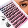 Whybraw Self Adhesive Lash Clusters - 100PCS Fluffy 3D Wispy Lashes 8-16mm