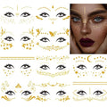 Gold Freckles Temporary Face Tattoos - Waterproof Metallic Butterfly Transfer Stickers
