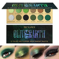 Olive Green Eyeshadow Palette - 12 Colors Pigmented Matte & Shimmer