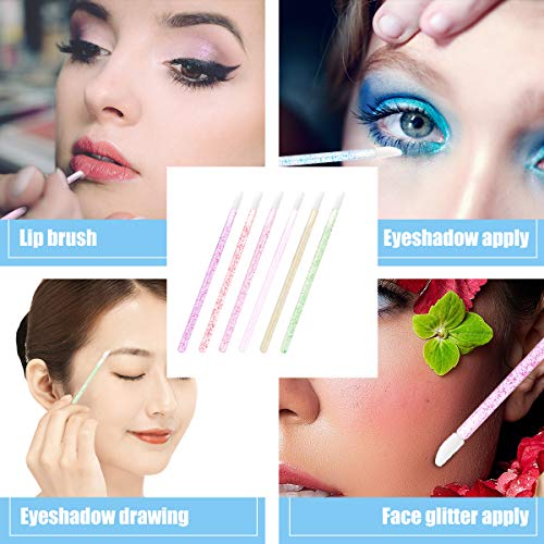 Elisel Disposable Crystal Lip Brush Set - Pink, 100 pcs Makeup Applicators