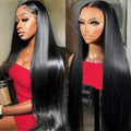 SUNKASA 36 Inch Straight Lace Front Wig - 210% Density HD Lace