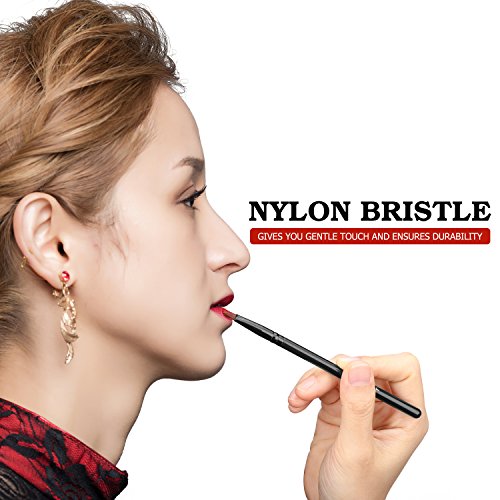 Lip Brush Concealer Brush 2 Pieces - Black Lip Makeup & Eye Shadow Tool